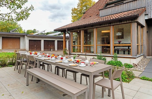 Huzenbach House | Holiday Home 'Gruppenhaus Baiersbronn Lug Ins Tal' with Mountain View, Private Terrace and Wi-Fi