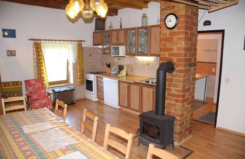Ostruzno House | Holiday home Half-timbered house (historical homestead) with a sunken indoor pool and wine cellar,