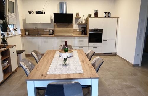 Walchum House | Holiday Home "Haus Seestern" with Lake View, Private Terrace and Wi-Fi