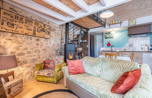 Pouzauges House | Holiday Home 'L'étable 15kms Puy Du Fou' with Private Terrace and Wi-Fi