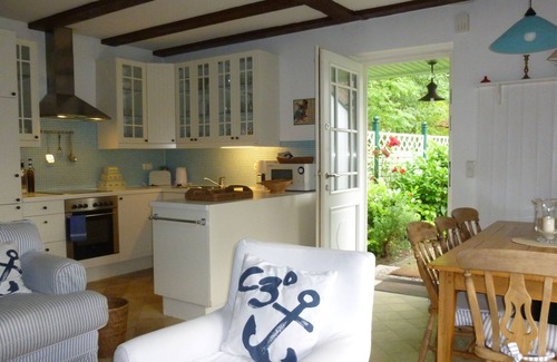 Klein Bollhagen House | Holiday house near the beach with upscale furnishings, garden, fireplace, WiFi