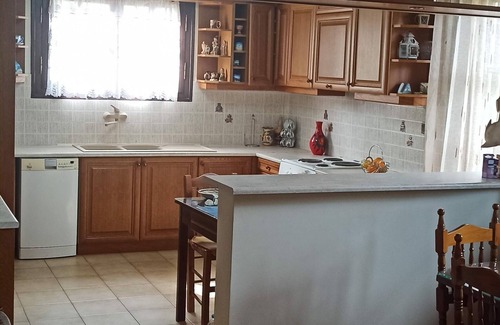 Paralia Porovitsis House | Holiday two-floor 133 square meters house with large garden and lemon trees.