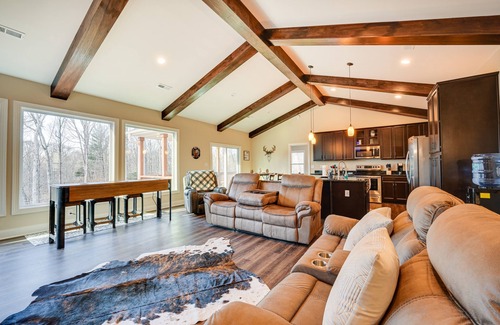Roaring River House | Home Gym & Fireplace: Roaring River Retreat