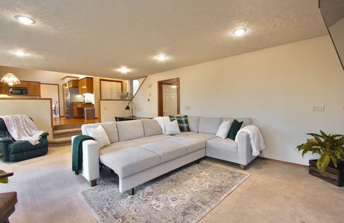 Spokane House | Home w/Deck & Yard - Purple King Bed - Workspace - Neighborhood Hiking Trails