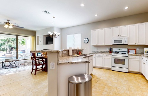 Sonoran Foothills House | Home with private yard, office, billiards, on-site pool, hot tub & tennis courts