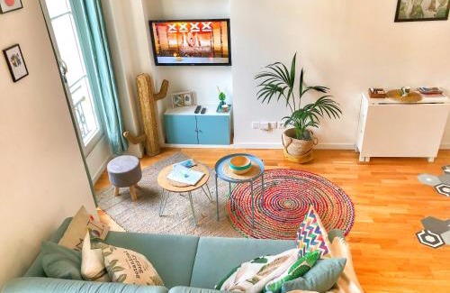 Centre Ville-Gare Apartment | Homelivia, Appart FRIDA, mezzanine, déco raffinée et balcon