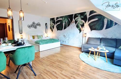 Pasing - Obermenzing Apartment | HOMELY STAY Serenity Greens - Stylisch Studio-Apartment with kitchen - 15 min from Oktoberfest -pet friendly