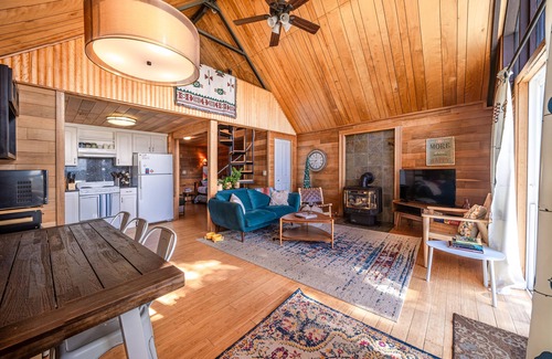 Belfair Cabin | Hood canal view dog friendly A frame cabin with beach, fire pit, fast internet
