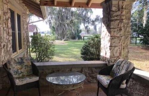 Fellowship House | Horses & Views; Gorgeous Stone Home: 25 acre Ranch, Covered Porch, ages 2+ Ride!