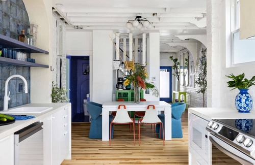Lower Lawrenceville House | ★ HostWise Stays ★ Casa Santorini - Aegean Inspired, Instaworthy!