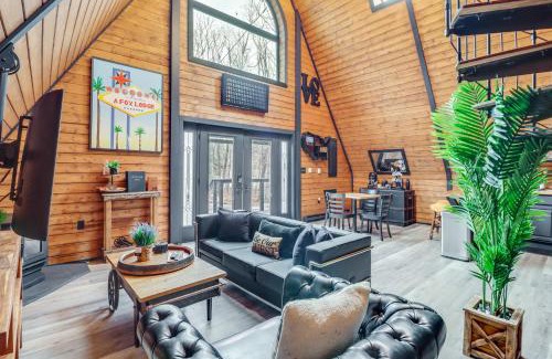 Mount Pocahontas House | Hot Tub and Fire Pits Albrightsville A-Frame Cabin