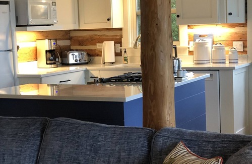 Sister Bay House | Hot tub, fireplace, walking path to town, patio & deck, STUNNING WATER VIEWS!