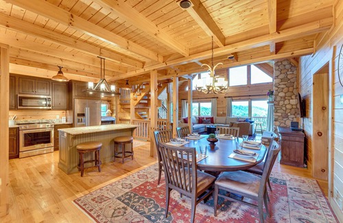 Vein Mountain Cabin | Hot Tub & Game Room: Spacious Nebo Cabin!