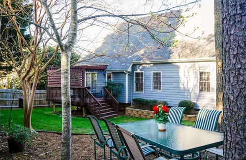 North Raleigh House | Hot Tub, Game Room, Theater Room & Fenced In Yard!