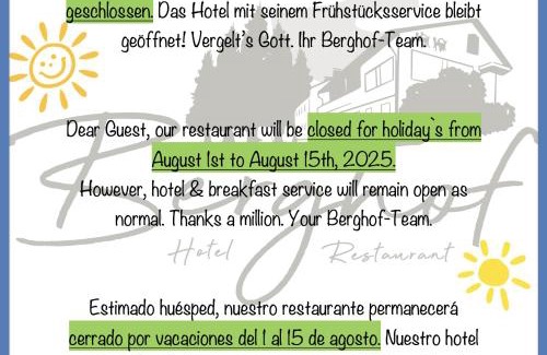 Steinbach Hotel | Hotel-Restaurant Berghof
