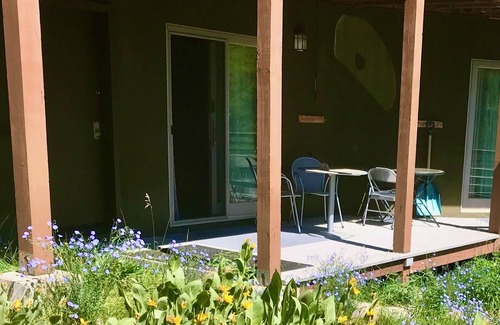 West Meadows Cabin | Hotel style bedroom with queen bed & private bath, cozy!