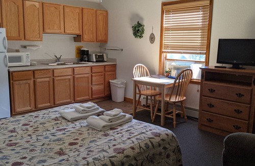 Almont Cabin | Hotel Style Lodge Room w/Kitchenette