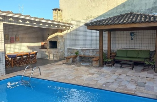 Loty House | House foot in the sand - Itanhaém with pool and barbecue