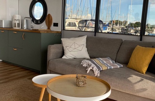 Sieseby Boat Rental | Houseboat Fjord Schleiliebe with roof terrace in Schleswig