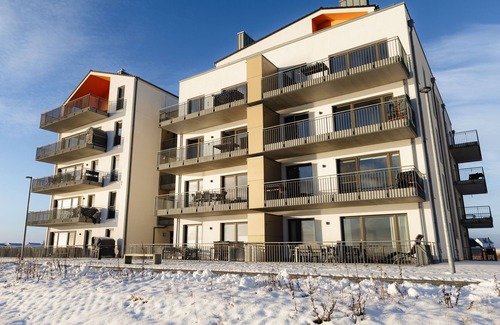 Olpenitzdorf Apartment | Hygge Lodge 18 am Strand - Ferienwohnung Lodge 18 Meerblick/balkon/strand