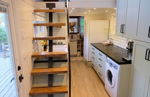Langley Cottage | Icelandic Inspired Tiny Home Nestled in Green Space.