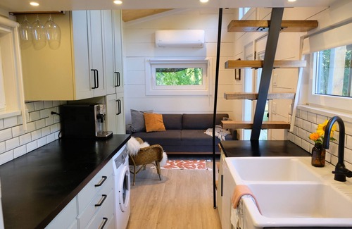 Langley Cottage | Icelandic Inspired Tiny Home Nestled in Green Space.