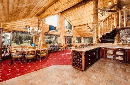 Bayfield House | Iconic 4 BR 5 Ba Log Chateau on Vallecito River & Lake, 12,000 to 14,000 Mtns.