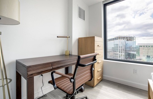 Seaport District Apartment | Ideal Seaport Studio w/Gym, Pool, W/D, Doorman