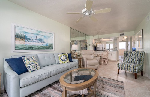 South Island Apartment | Ideal Virtual Workplace, pool, and direct view of the Gulf at the Riviera Club