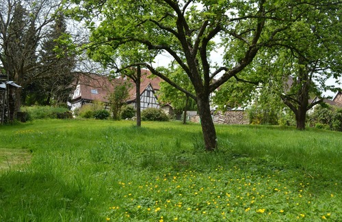 Cleebourg House | Idyllic half-timbered house with a large garden and playground and orchard