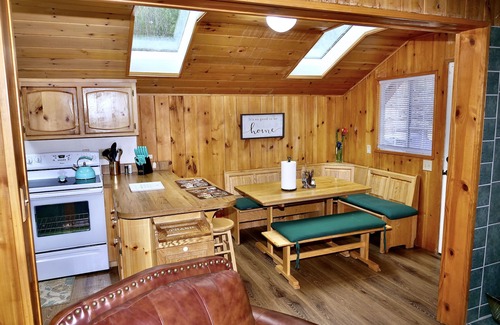 Idyllwild Cabin | Idyllwild Dairy Hen: Walk-to Town, Pet Friendly! Hot tub