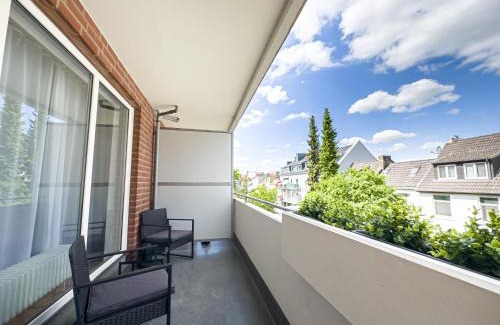 Lindenhof Apartment | ImmoStay Waterfront Apartments - Balkon über Bremen & Parking
