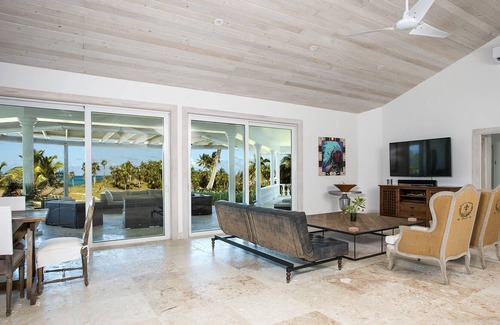 North Palmetto Point House | Impeccable Oceanfront Estate On Your Own 1200 Feet Of Private Pink Sand Beach