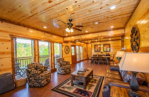 Chalet Village North Cabin | In Cabin Pool |*Dinner Show Tickets! |Breathtaking views of the Mountains | Game Room |Theater Room
