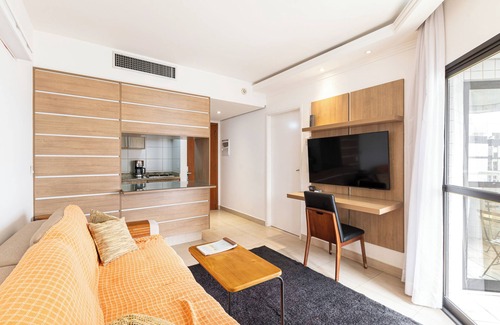 Boqueirao Apartment | In front of the beach! Apartment with rooftop pool and balcony with view - ARK Houses