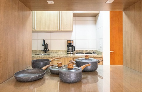Boqueirao Apartment | In front of the beach! Apartment with rooftop pool and balcony with view - ARK Houses