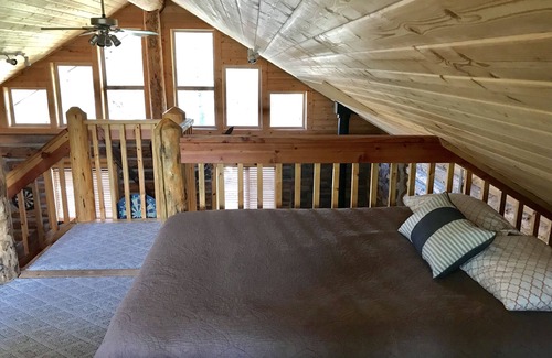 La Pine Cabin | In need of a staycation?! Rustic log home. Room for the entire family!