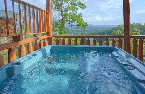 Sevierville Cabin | Incredible Views, Game Room, Theater Room, Loft Sleeping Area