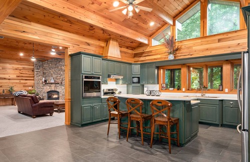 Hendersonville House | Indoor Pool, Theatre, Sauna, Large MTN Timber Frame Home