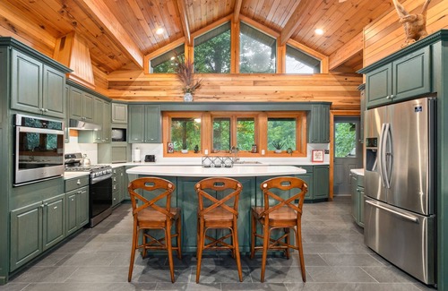 Hendersonville House | Indoor Pool, Theatre, Sauna, Large MTN Timber Frame Home