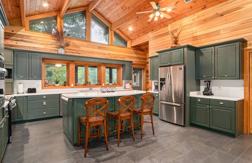Hendersonville House | Indoor Pool, Theatre, Sauna, Large MTN Timber Frame Home