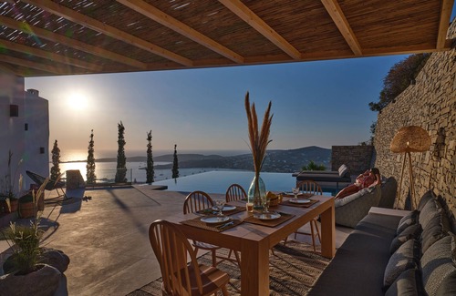 Paros Villa | Infinity sea view hillside villa with private pool