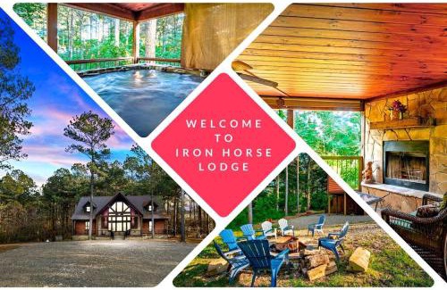 Broken Bow Villa | Iron Horse Lodge sleeps 18, Games, Fire Pit, Hot Tub, EV, more