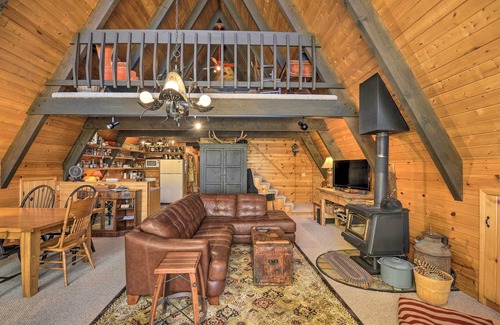 Irwin Cabin | Irwin A-Frame Cabin w/Deck & Mountain Views!