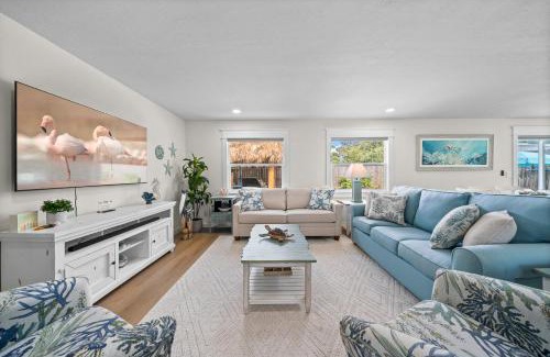Surfside Estates House | Island Oasis With Heated Pool Private Tiki Bar!