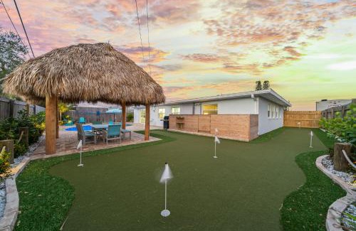 Surfside Estates House | Island Oasis With Heated Pool Private Tiki Bar!