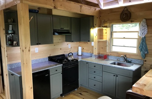 Jefferson Cabin | Isolated Log Cabin with Panoramic Views of Cherry Pond and White Mountains