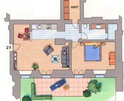 Hohen Niendorf Apartment | Jagdschloß zu Hohen Niendorf Fewo 2