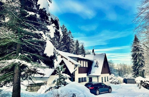 Oppach House | Jägerhaus Oppach (secluded location) forest house with lake