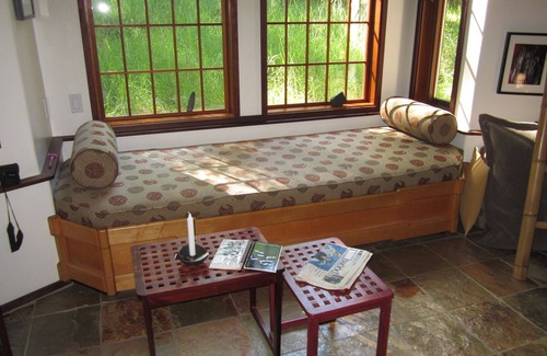 Salt Spring Island Bed & Breakfast | Japanese style Forest House on 6 acres offers hot tub, unique beauty and quiet.
